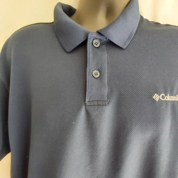 COLUMBIA | Men's Omni-Shade Polo Shirt Navy Blue Size Large - Picture 4 of 8